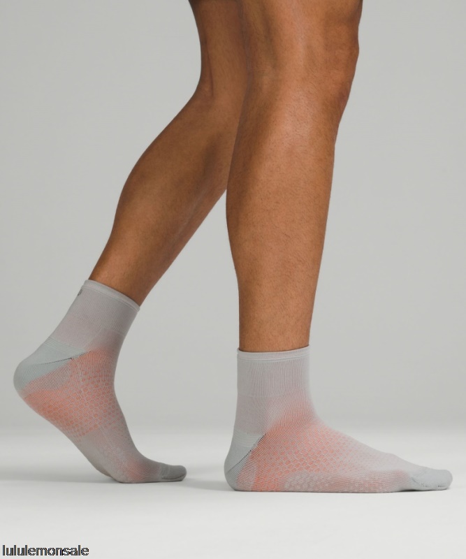 Lululemon Deutschland DELULU916 | Lululemon Deutschland Silver Drop Macropillow Ankle Laufsocke Mittlere Dämpfung